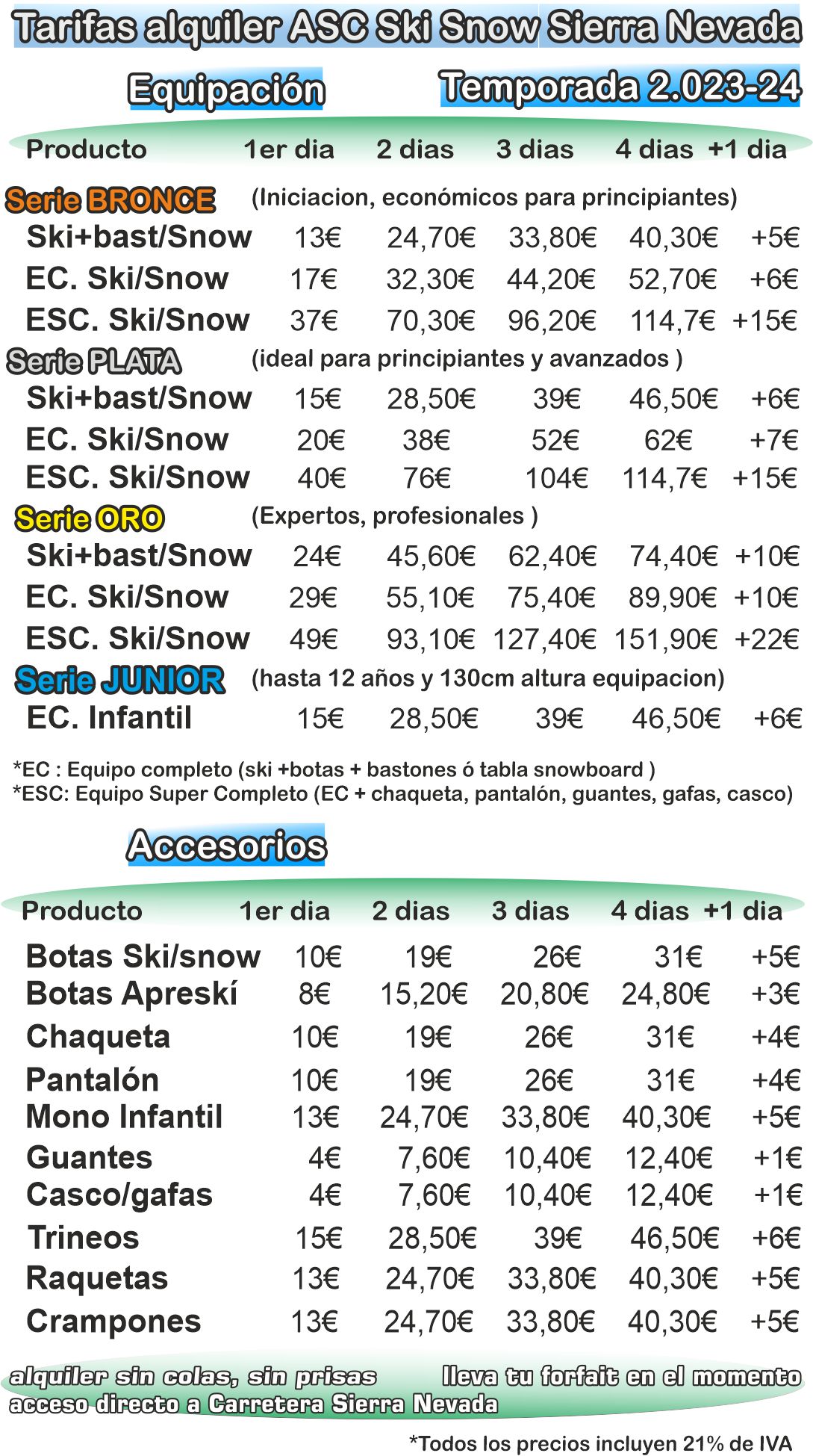 Cadenas de ski